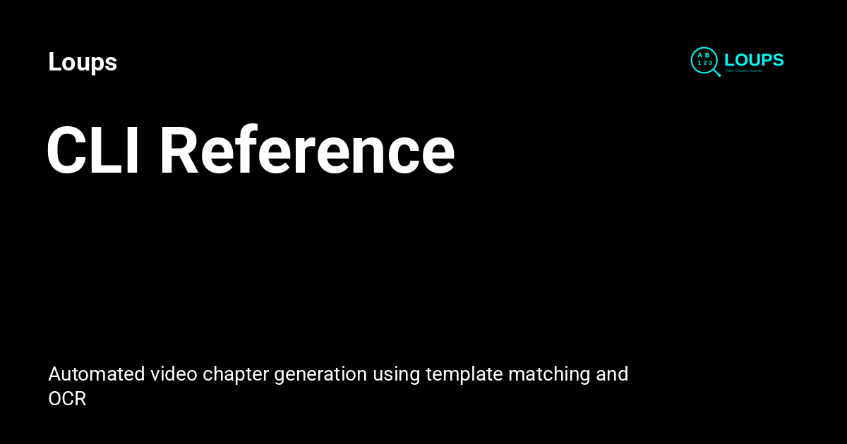 CLI Reference - Loups